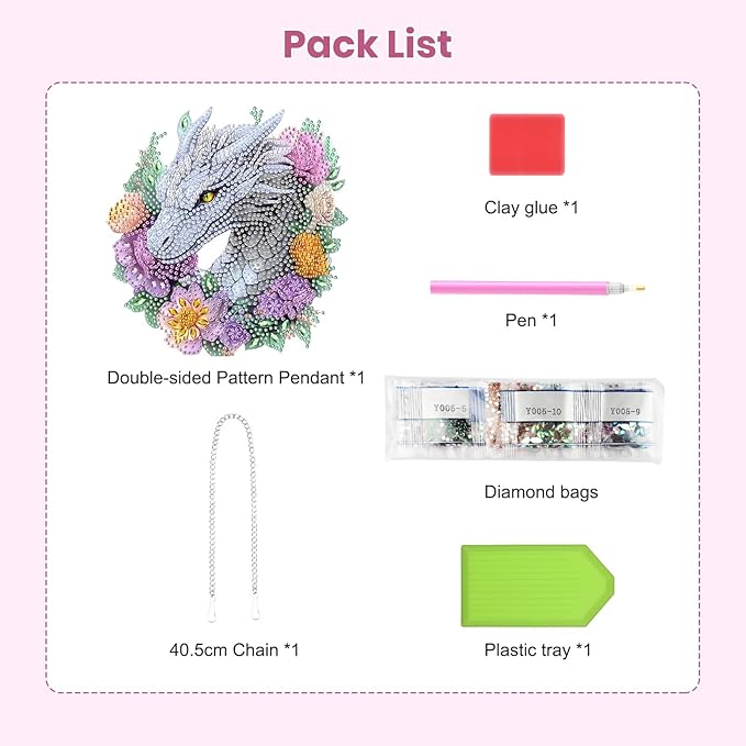 EOBROMD Diamond Hanging Art Kits for Adults, Dragon Diamond Art Painting Window Pendant Kits Suncatchers, DIY Special Shaped Rhinestone Adults, Home Wall Decor