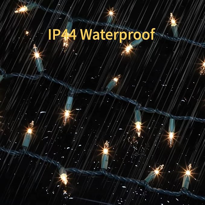 Green Wire,Clear Incandescent Bulb 100 Mini String Lights for Indoor Christmas Tree Garland Birthday Wedding Party Festival Decoration