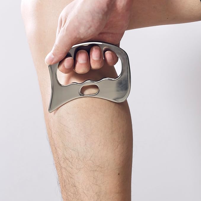 Gua sha Tool Stainless Steel gua sha-Set 4pcs -iastm Tool Gussha Massage Tool Muscle Scraping Tool for Soft Tissue Therapy and Reduce Arms,Back, Legs, Shoulder Muscle Pain(HH1)……