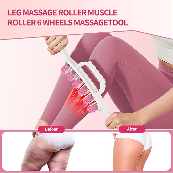 Docemel Cellulite Massage Tool for Legs,Thighs,and Arms–Lymphatic Drainage Massager for Pain Relief and Body Sculpting,Muscle Roller Stick for Circulation Support