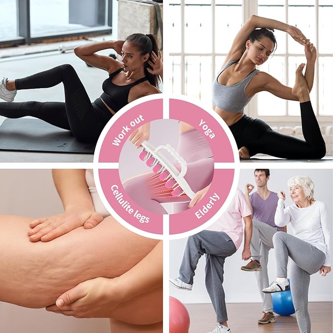 Docemel Cellulite Massage Tool for Legs,Thighs,and Arms–Lymphatic Drainage Massager for Pain Relief and Body Sculpting,Muscle Roller Stick for Circulation Support