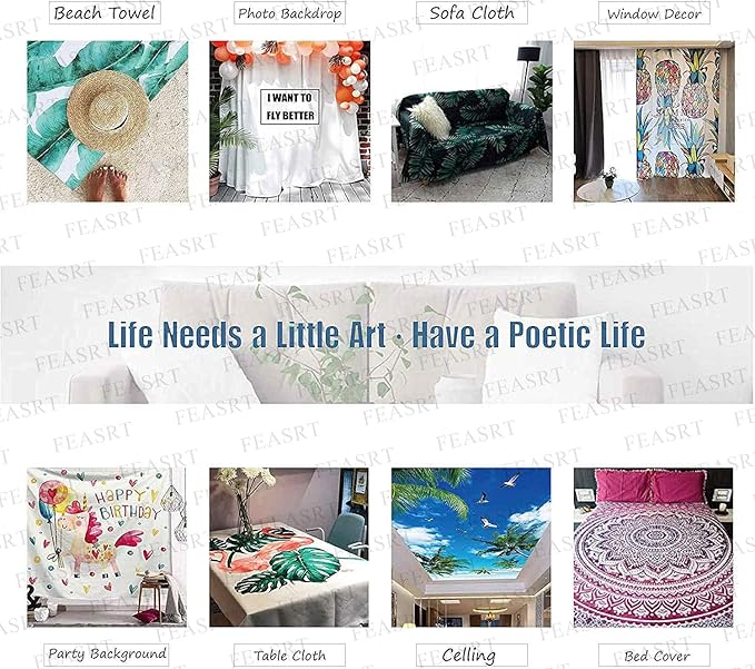 FEASRT Crow Tapestry The Legendary Black Crow Ancient Hymn Art Wall Hanging Tapestries 71x93 Inches for Home Living Room Bedroom Dorm GTQQAY1540