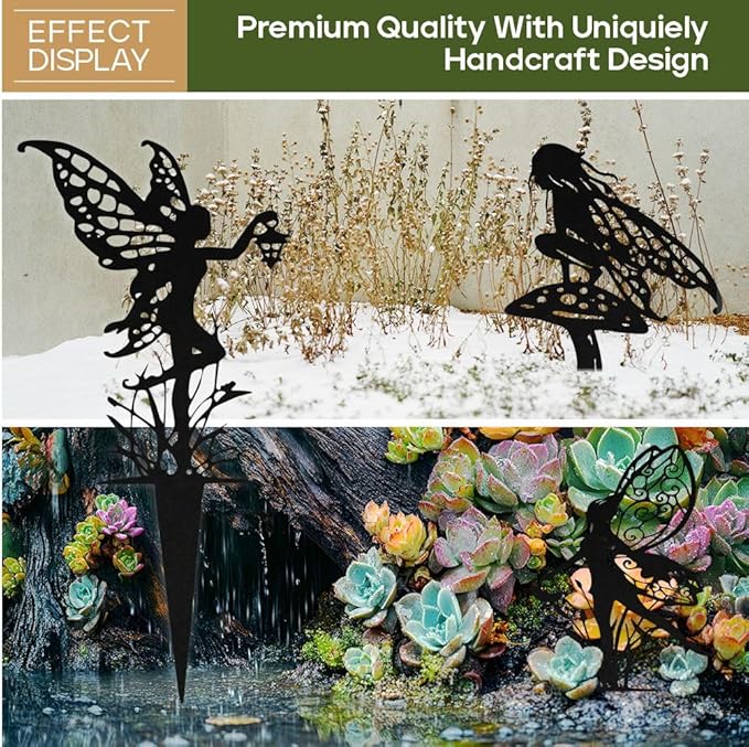 Decorative Garden Stakes, Fairy Garden Statues for Home and Garden (6)