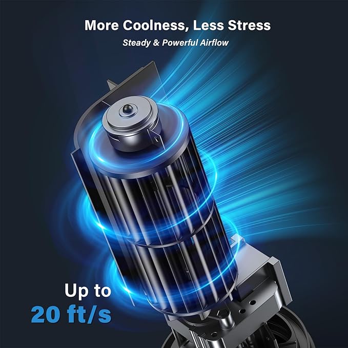Tower Fan Bladeless with 3 Speeds, 4 Mode [AI, Normal, Natural, Sleep], Table Fan 80° Oscillation, Touch Screen + Remote Control, 12H Timer, 13" Desk Fan for Bedroom Home Office Desktop-Black