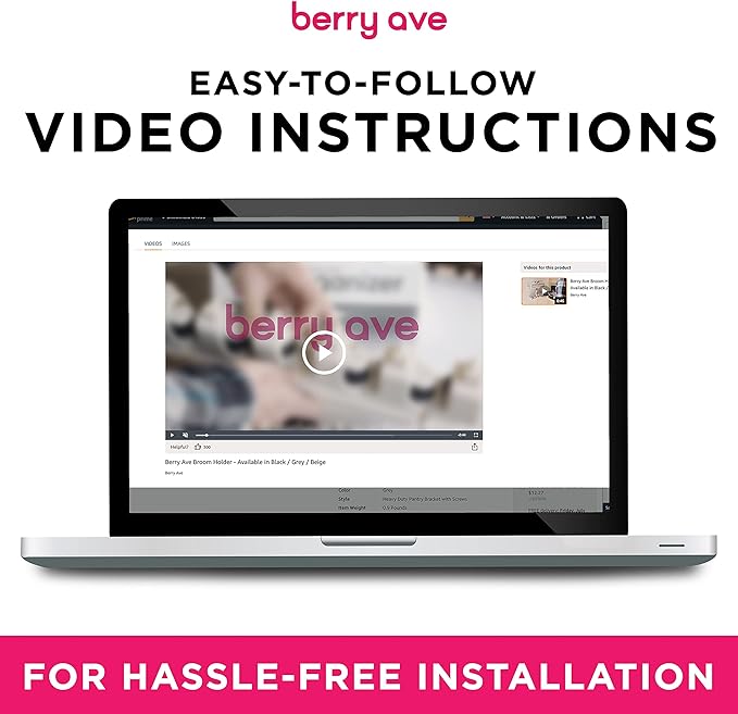 EXTRA GRIP Mop & Broom Holder Wall Mount - Wall Hanging Garden Tool & Utility Closet Organizer, Mop & Broom Hook, Broom Hanger Wall Mount, Mop Broom Organizer, Wall Mounted Broom Rack Mop Storage