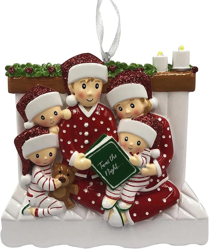 2025 Family Christmas Ornament – Personalized Ornament for Families – Custom Family Ornament – Holiday Tree Decoration Keepsake Gift (Family of 5)
