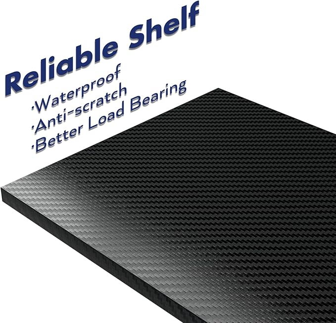 NUMENN Bookshelf, 5 Tier Bookshelves, Home Office Bookcase Shelf Storage Organizer, Free Standing Storage Shelving Unit for Bedroom, Living Room and Home Office, Carbon Fibre