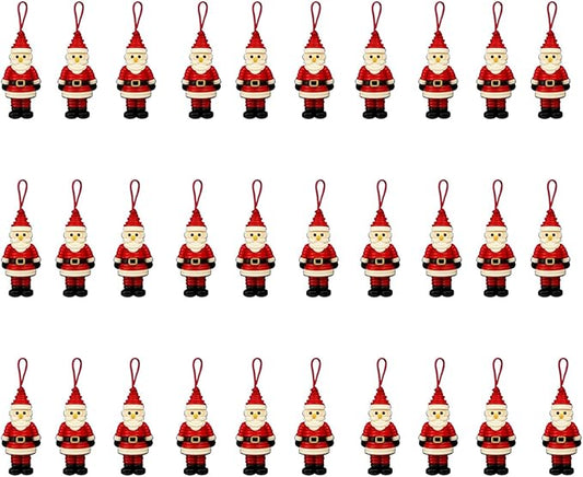 DIY Christmas Button Ornament Making Set - Snowman/Santa/Angel, Fun Holiday Craft Kit for All Ages, Ideal Xmas Tree Hanging Decor & Festive Gifts (30 pcs-A)