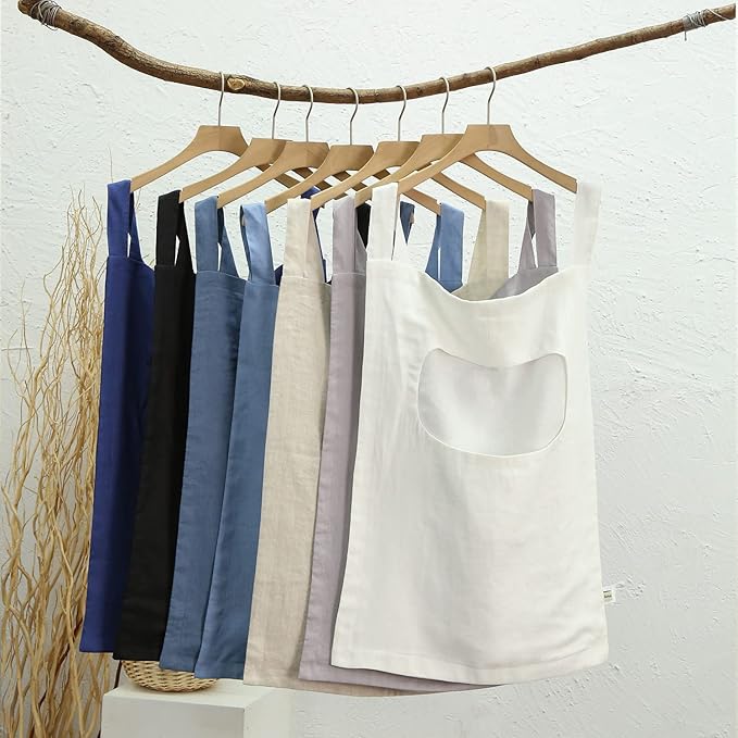 Amazhiyu 100% Linen Door Hanging Laundry Hamper Bag, 19x27 Inches Yellow