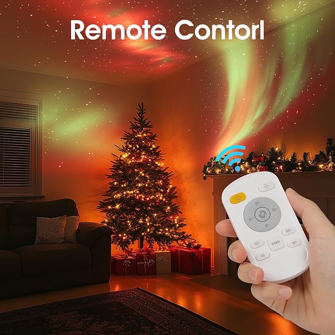 deerdance Star Projector, Northern Lights Galaxy Projector for Bedroom, Kids Night Light Aurora Projector for Ceiling with 8 Modes Timer and Remote for Room Decor, Birthday Gift Toy for Kids Children