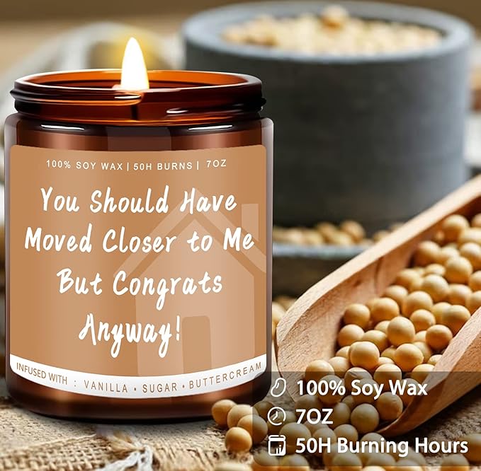 Auelife House Warming Gifts New Home, Housewarming Candle, Unique House Warming Gift, New House Gift, New House Candles for Home, Homeowner Gifts for Friend, Family, Women, Men