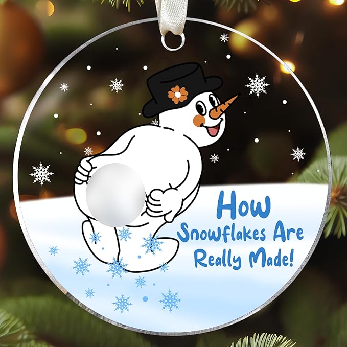 Funny Christmas Ornament - Snowman Ornaments - Snowman Ornaments for Christmas Tree - Gifts for Family, Friends - Acrylic Ornament 2025