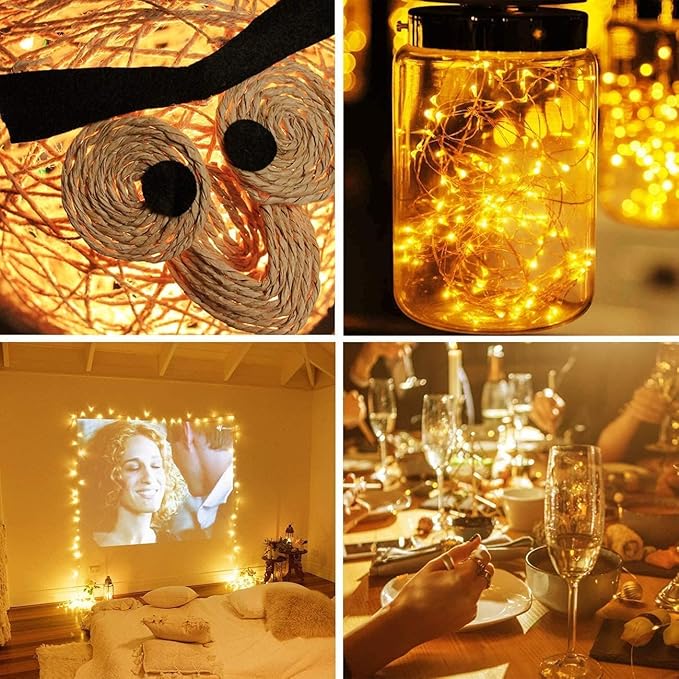 6 Pack Fairy Lights Battery Operated String Lights 7ft 20 LED Mini Twinkle Lights Silver Wire Lights for DIY Crafts Mason Jars Centerpiece Table Wedding Party Christmas Decor, Warm White & Cool White