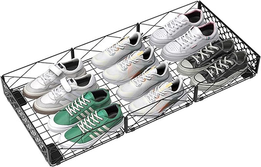 NADAMOO Large Under Bed Storage with Wheels, Low Profile Rolling Under Bed Storage Containers，Foldable Metal Under the Bed Organizer Bins for Bedroom，1 Pack