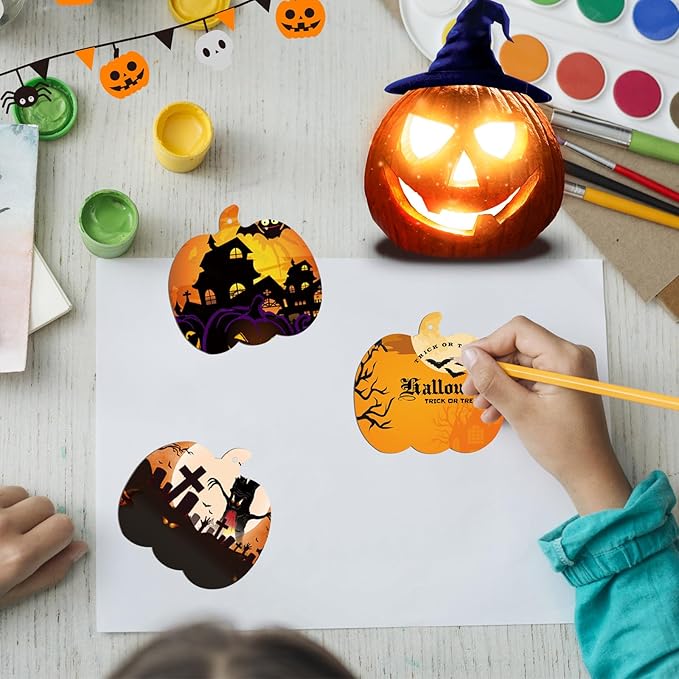 60 Pcs Thanksgiving Pumpkin Wooden Cutouts Unfinished Wood Crafts Pumpkin Wooden Pumpkins Ornaments to Paint Decorations DIY Blank Fall Pumpkin Shapes Discs Halloween 3.9x3.5 Inch