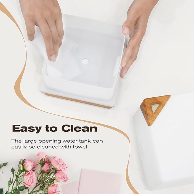 ASAKUKI 700 ml Premium Essential Oil Diffuser, 5 in 1 Ultrasonic Aromatherapy Fragrant Oil Vaporizer Humidifier, Timer and Auto-Off Safety Switch, 7 LED Light Colors