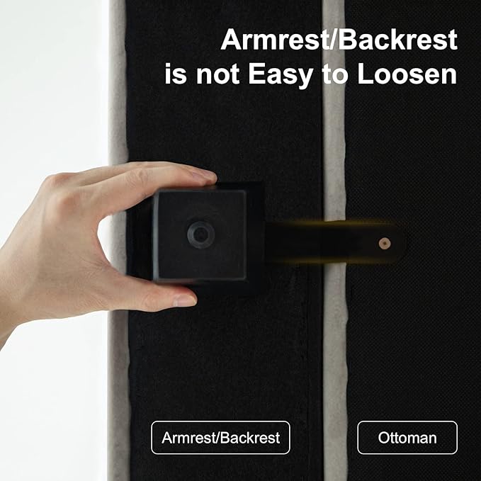 Belffin Modular Sectional Arm Chair Accent Chair with Storage Seat Single Club Chair for Apartment Velvet Grey