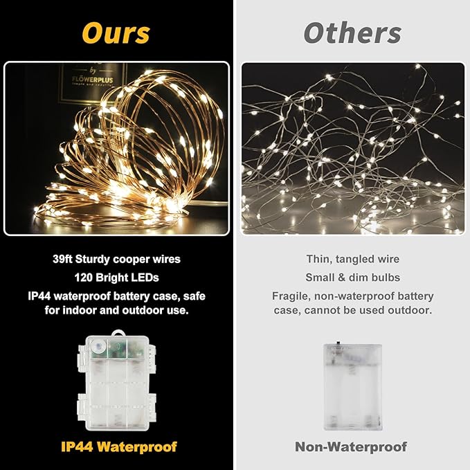 2Pack Battery Fairy Lights, Total 78Ft 240LED, Battery Operated Fairy Lights with Remote and Timer, RGB Color Changing String Lights/Twinkle Lights for Bedroom Indoor Christmas Decoration