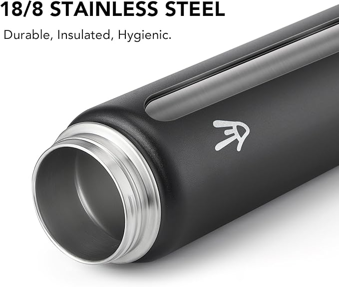 Enerbone 32 oz Insulated Water Bottle, Stainless Steel Bottle with Carrying Strap, Double-Wall Vacuum Insulation Design, Leakproof Sports Bottle with Straw, Keep Drinks Cold or Hot for Hours