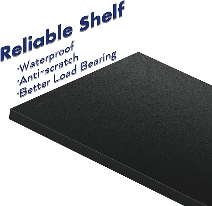 NUMENN Bookshelf, 5 Tier Bookshelves, Home Office Bookcase Shelf Storage Organizer, Free Standing Storage Shelving Unit for Bedroom, Living Room and Home Office, Black