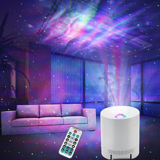 Galaxy Projector Star Projector, Northern Lights Projector with Remote Control, Adjustable Color, Brightness and Movement Speed, Night Light Projector for Adults, Bedroom, Living Room