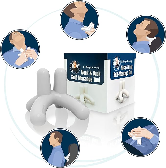 Dr. Berg Body, Neck & Back Self-Massage Tool - Comes with an Instructions Manual & Access to How-to Online Videos