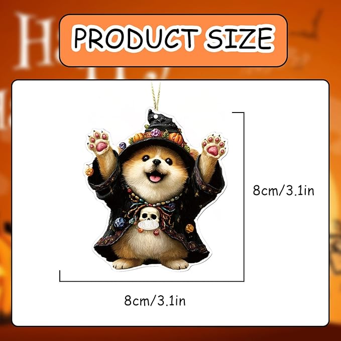 Halloween Tree Decoration,9 Pcs Funny Raccoon Acrylic Pendant, Terror Cartoon Animal Halloween Accessories, Funny Cartoon Christmas Tree Hanging Ornaments for Indoor Outdoo