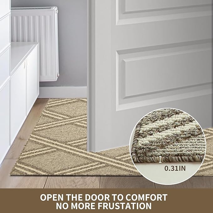 Door Mat Indoor Entrance, Large Welcome Mat Outdoor, Non Slip Front Door Mat Entryway(32X48)