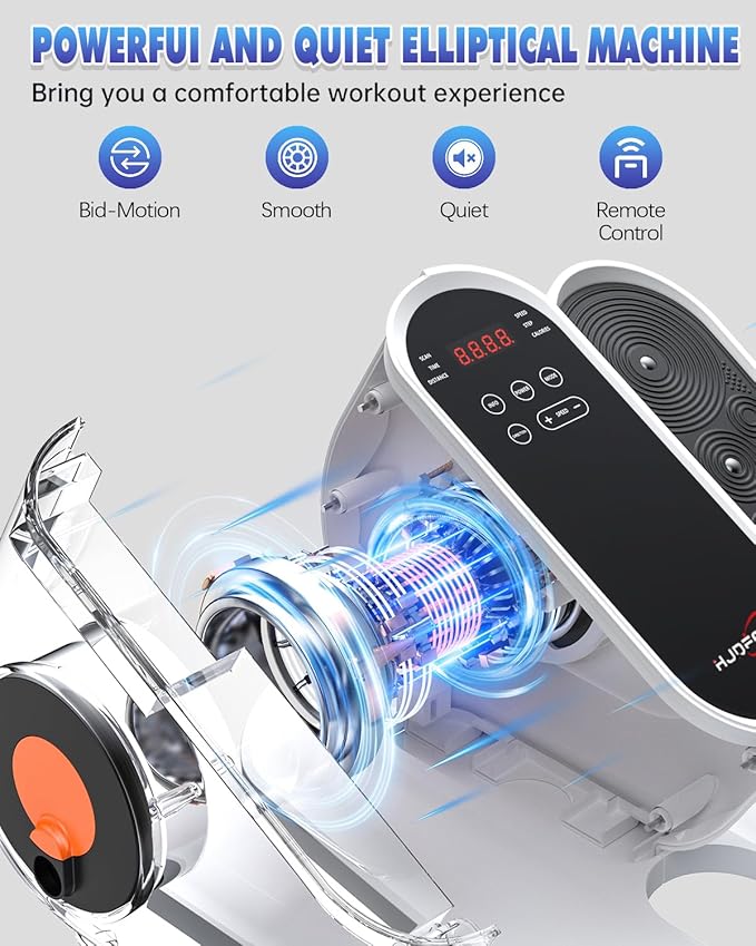 Under Desk Elliptical Machine, Electric Ellipse Leg Exerciser as Seen on Tv for Seniors with 10 Adjustable,Pedal Exerciser,Exercise Equipment for Home