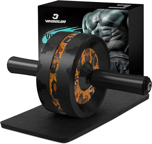VINSGUIR Ab Roller Wheel, Abs & Core Workout Equipment for Home Gym with Knee Pad Accessories, Abdominal Wheel for Full-body Strength Training