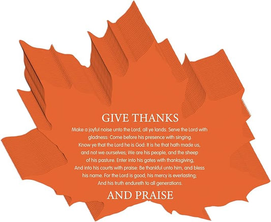 50 Pcs Fall Maple Leaf Placemats Thanksgiving Disposable Paper Placemats Autumn Table Mats Give Thanks for Holiday Party Kitchen Dining Table Decoration 16 x 12.6 Inches