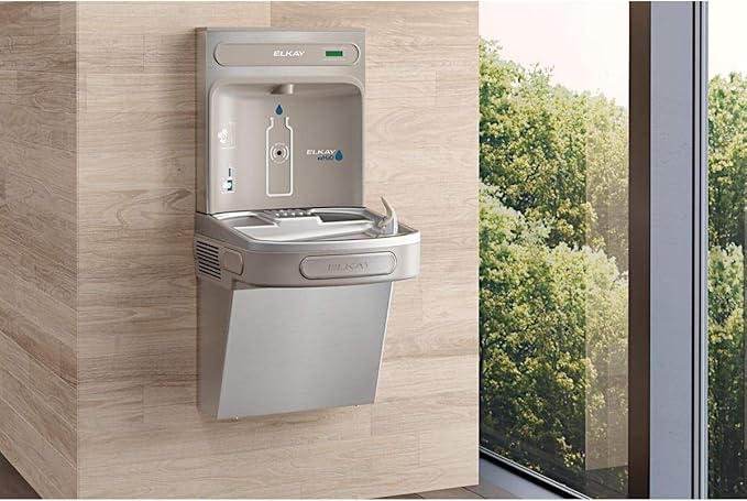 Elkay EZSDWSSK EZH2O Wall Mount Drinking Fountain and Bottle Filling Station with Silver Ion Anti-Microbial Protection - N/A