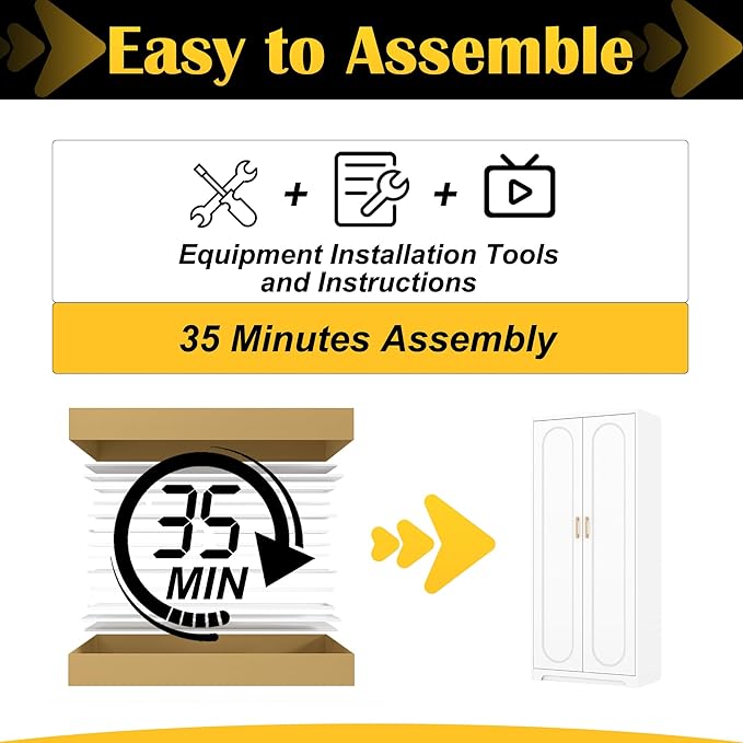 Kitchen Pantry Cabinet,60”Metal White Storage Cabinets with Doors and Shelves,Tall Cabinet with 2 Gold Hands for Dinning Room,Living Room