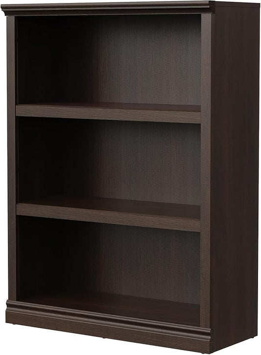 43 in Tall Bookcase, 3-Tier Bookshelf Open Storage, 33 inch Wide Floor Standing Indoor Furniture, Book Cases for Home School Library Office Bedroom Kids, Dark Cherry 3 Tiers