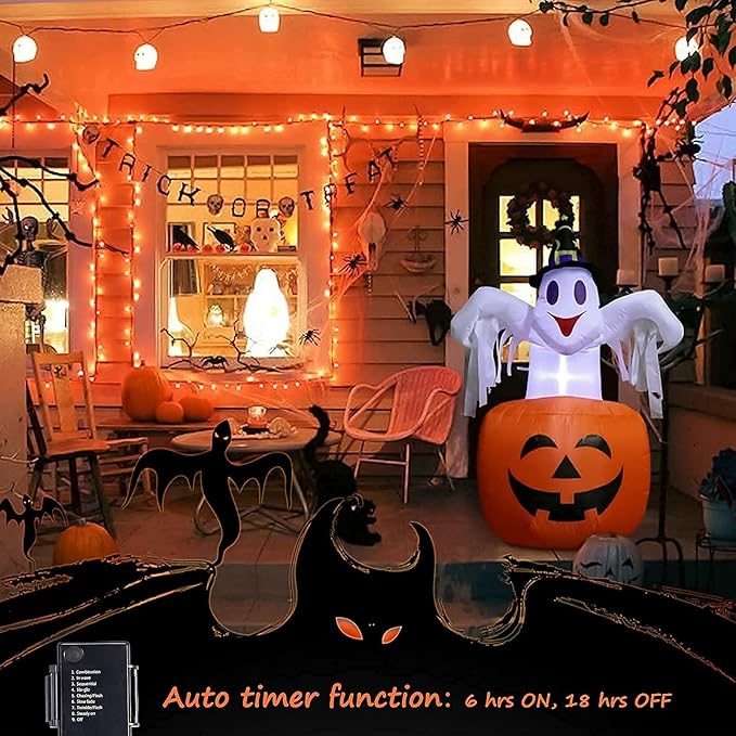 Halloween Orange String Lights Decorations，2 Pack 17.8 Feet 50 LED Battery Operated Mini String Lights with 8 Modes Waterproof for Outdoor Indoor Patio Xmas Tree Holiday Party Christmas Show