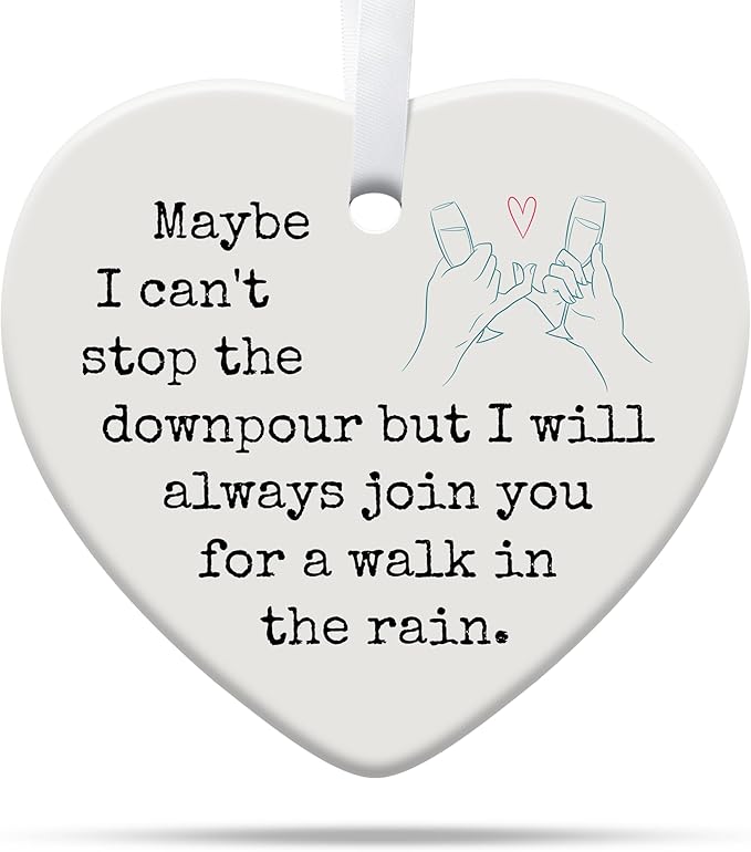 Friendship Gifts for Women, Best Friend, Funny, Work Besties, Sister, Friend Ornaments for Women, Ceramic Christmas Ornaments (Friendship)