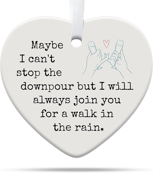 Friendship Gifts for Women, Best Friend, Funny, Work Besties, Sister, Friend Ornaments for Women, Ceramic Christmas Ornaments (Friendship)