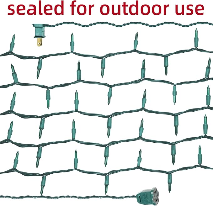 Green Wire,Green Incandescent Bulb 300 Mini String Lights for Indoor Christmas Tree Garland Birthday Wedding Party Festival Decoration