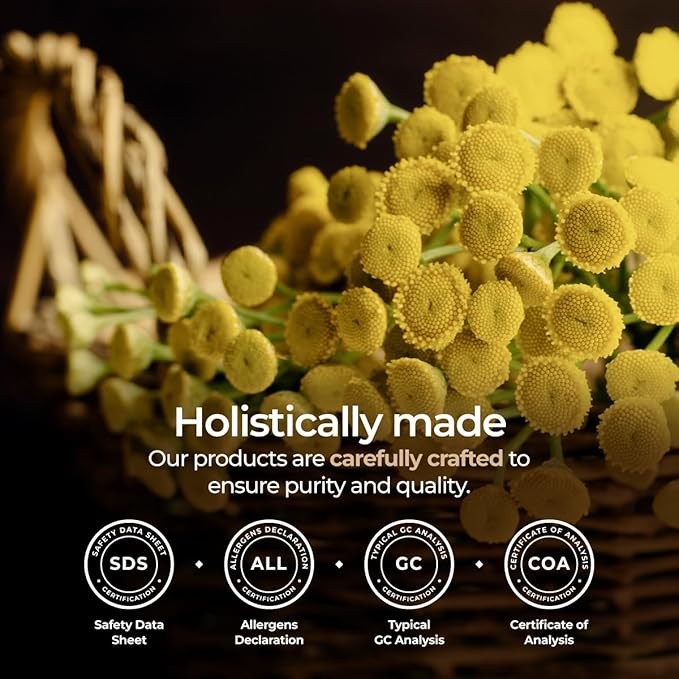 Gya Labs Blue Tansy Essential Oils for Skin - 0.17 Fl Oz - 100% Pure Natural Organic Blue Tansy Oil for Face, Diffuser, Candle Making Scent