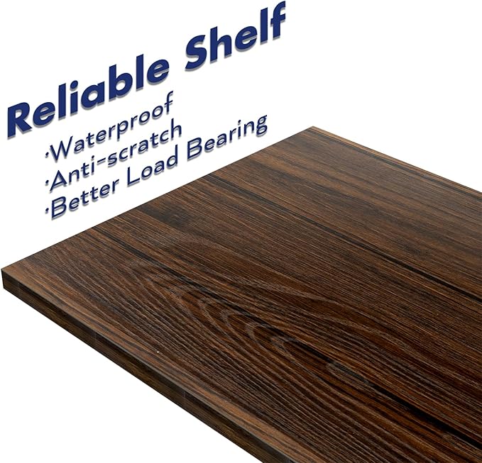 NUMENN Bookshelf, 5 Tier Bookshelves, Home Office Bookcase Shelf Storage Organizer, Free Standing Storage Shelving Unit for Bedroom, Living Room and Home Office, Dark Walnut