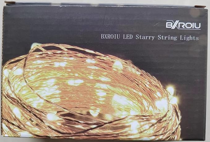 2 x Fairy Lights Battery Operated,Silver Wire Chains 8 Mode 16Ft/5Meter 50 LEDs Timer String Lights with Remote Control for Bedroom Christmas Party Wedding Decoration(Warm White)