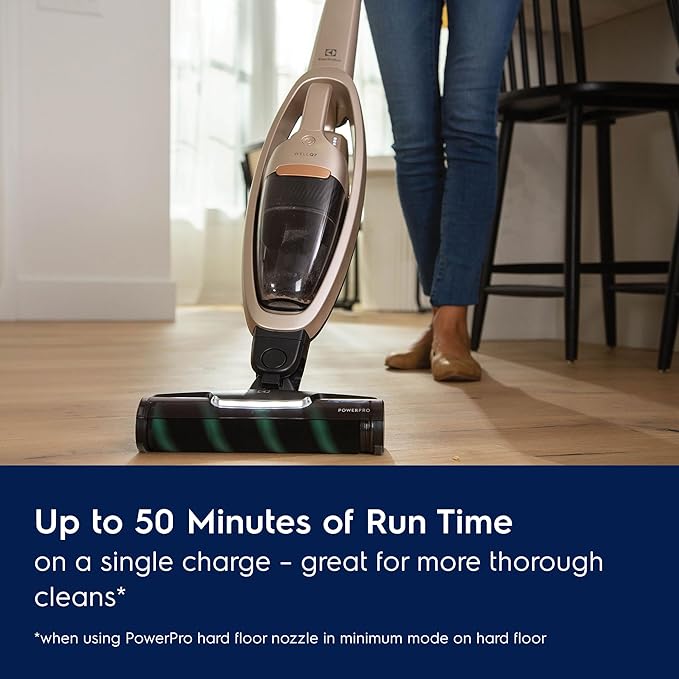 Electrolux WellQ7 Hard Floor Cordless 2-in-1 Vacuum with PowerPro Roller for Hard Surfaces, 50-Minute Run Time, 2 Power Modes, Soft Sand