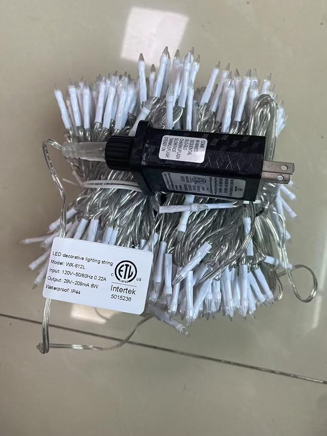 612 LED 60FT Christmas Lights with 136 Drops, 12 Modes Dimmable Cool White Outdoor Hanging Lights with Timer Memory, Waterproof Curtain Lights for Home Bedroom Indoor Tree Window Roof Fence Wedding