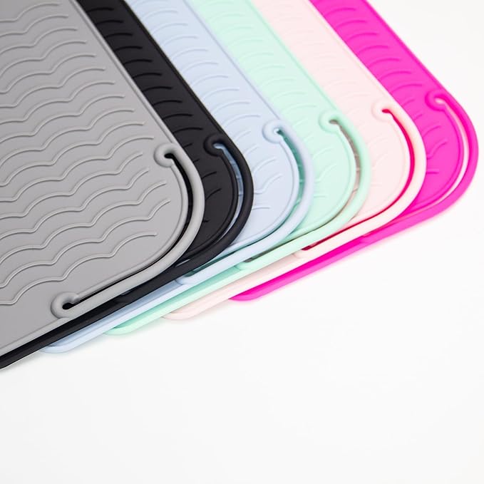 ANGENIL Heat Resistant Silicone Mat for Hair Tools - Counter Mat Pad Cover for Curling Irons, Flat Irons, and Hair Straighteners (9" x 6.5")