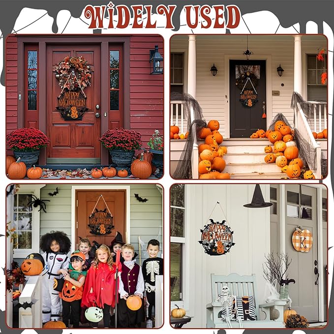 Halloween Indoor Decor Decorations Warm Halloween Decorations for Bedrooms, Halloween Pumpkin Door Sign Decorations, Halloween Pumpkin Decorations Can Hanging Various Indoor and Outdoor Occasions