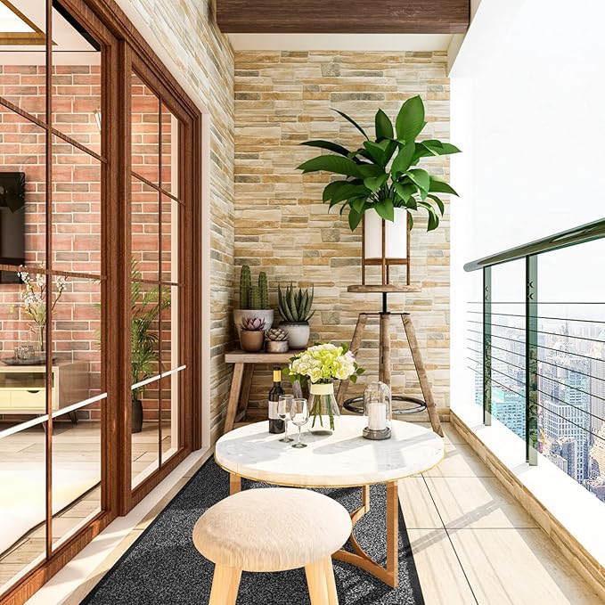 Mibao Front Door Mat, Dirt Trapper Welcome Mat for Outdoor Indoor, Non-Slip Waterproof Doormat, Durable Machine Washable Low Profile Entry Rug for Back Door Outside Patio Porch, 72" x 24", Grey