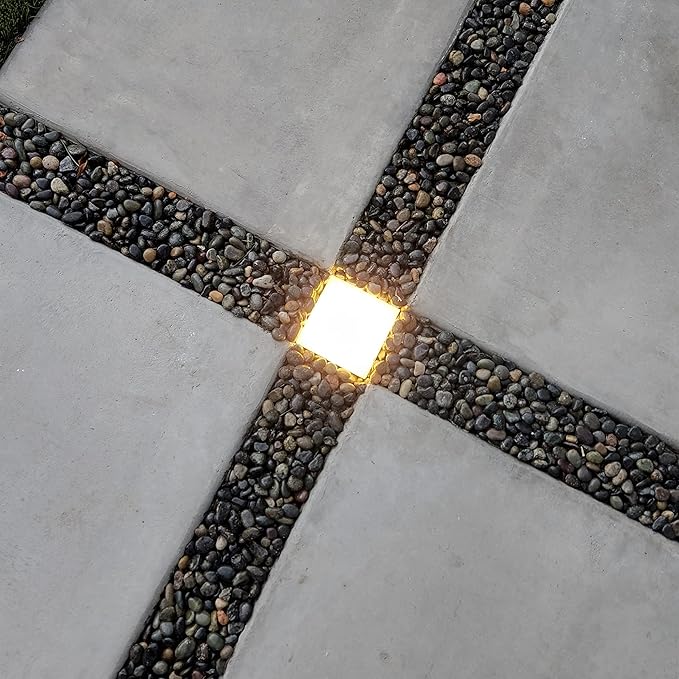 Paver Light 4×4 Inch (3.93 X 3.93 inch), Warm White 2700K Glare-Free Illumination for Driveways, Pathways, Pool Deck & Patios,12V AC/DC, Waterproof & Drive-Over Rated