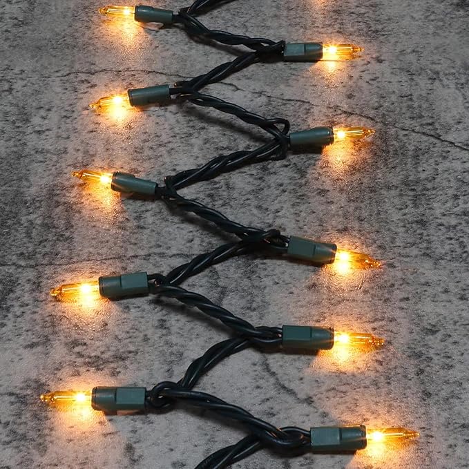 Green Wire,Yellow Incandescent Bulb 300 Mini String Lights for Indoor Christmas Tree Garland Birthday Wedding Party Festival Decoration