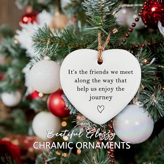 Friendship Gifts for Women Men - 10 Pcs for Women Men Keepsake, Birthday Gifts for Friends Female Male Ceramic Ornament Set