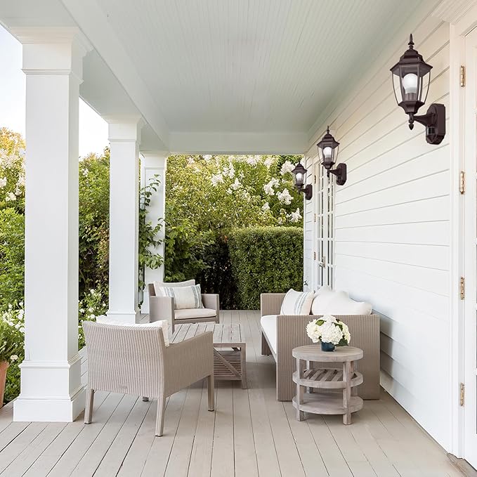 Lamomo Outdoor Wall Sconce, Dusk to Dawn Motion Sensor Bronze Outdoor Light Fixture Wall Mounted, Exterior Aluminum Waterproof Porch Lights for Patio Front Door Garage (1 Pack)